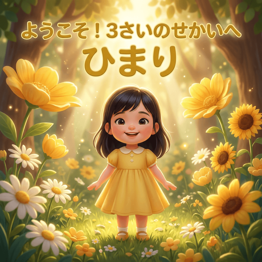 「ようこそ！3さいのせかいへ ひまり」の絵本表紙