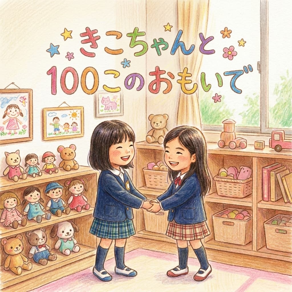 「きこちゃんと100このおもいで」の絵本表紙