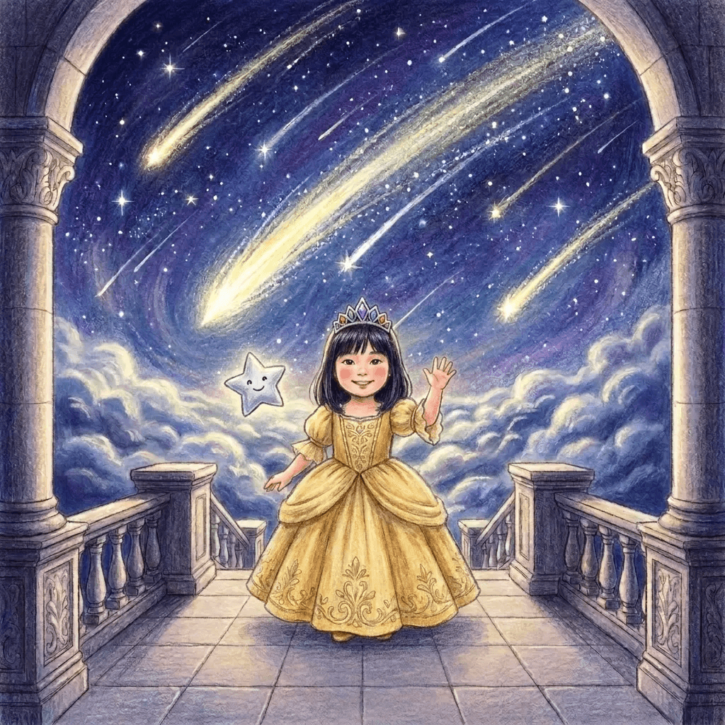 黄色いドレスのプリンセスの絵本イラスト