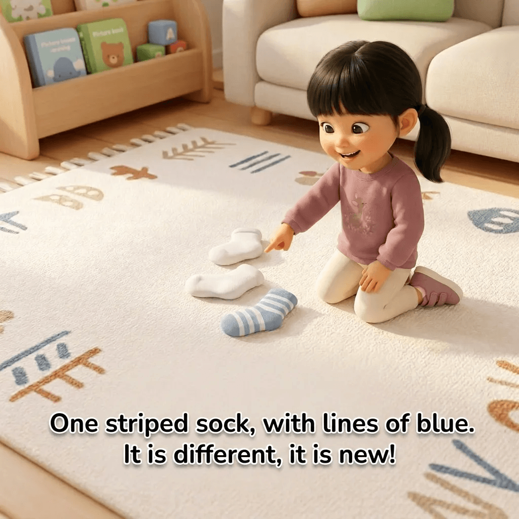 英語の絵本に登場する子どものページ